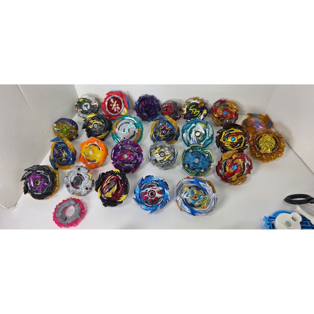 Beyblade Burst Lot 20+ Tops Launchers Mixed Series Hasbro Takara Tomy UNTESTED
